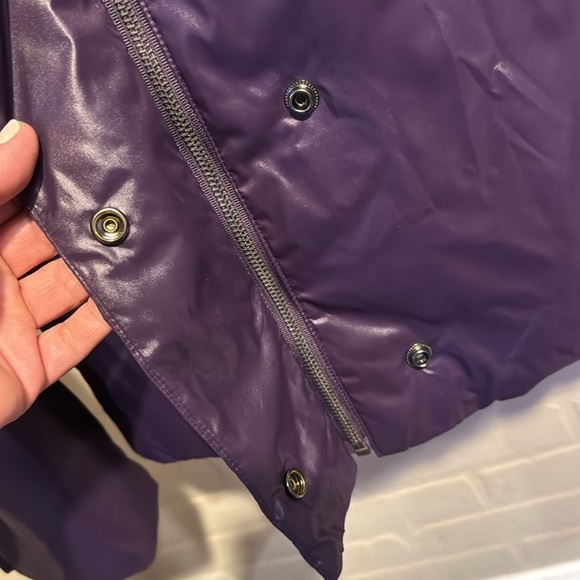 Chicos puffer jacket coat filled size 2 like new zip & snap closure purple sz 12 - Picture 4 of 5